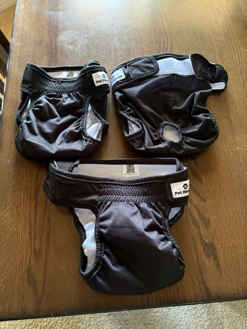 Black Washable Dog Diaper - Secure Fit - Picture 2 of 6